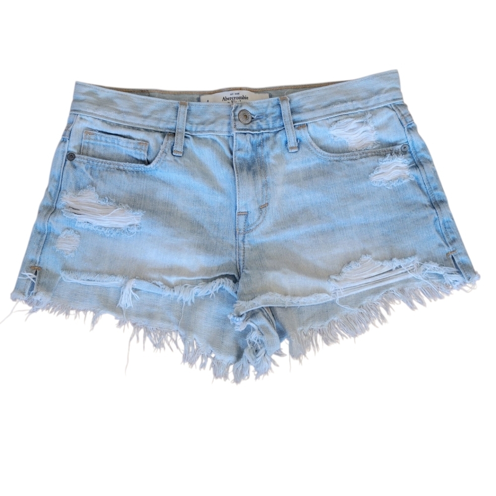 Abercrombie & Fitch Distressed Denim Cutoff Jean Shorts Size 4